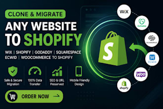 clone wix migrate shopify to godaddy squarespace ecwid woocommerce to shopify