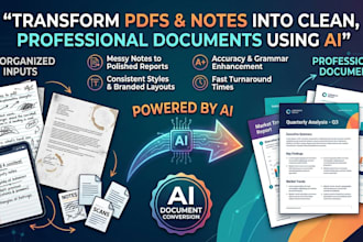convert your messy documents, pdfs, or notes into clean, professional structured