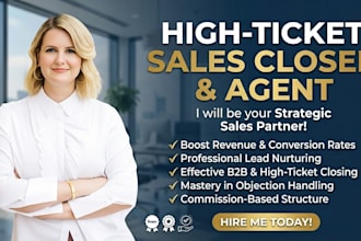 high ticket b2b sales closer salesperson appointment setter sales representative
