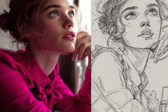 draw a semi realistic character