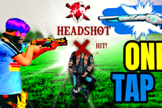design viral gaming youtube thumbnail for free fire or pubg