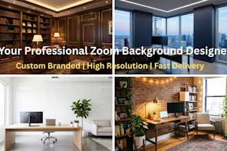 design professional  zoom backgrounds for your business