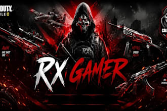 create professional gaming thumbnails and banners graphic