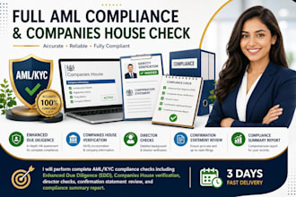 provide aml kyc compliance due diligence services to companies