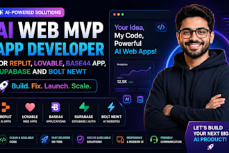 ai web mvp app developer for replit, lovable, base44 app, supabase and bolt new
