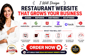 build restolabs gloriafood menudrive zuppler tock opentable restaurant website