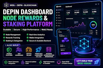 build depin dashboard node rewards and staking platform