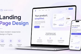 design a landing page in figma for you