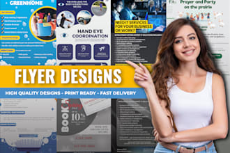 design business flyer, canva flyer, one pager, sell sheet, or sales flyer