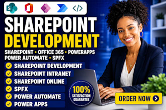develop sharepoint ,office 365, powerapps, power automate, spfx