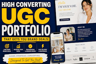 design canva website, canva ugc portfolio, canva landing page, canva portfolio