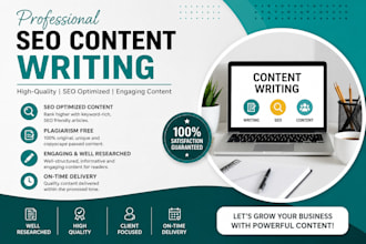 write SEO optimized blog posts and website content