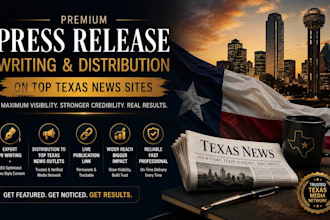 write and distribute your press release on top texas news