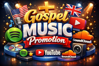 usa uk germany youtube christian music promotion spotify album gospel playlist