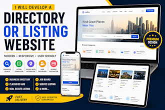 develop a directory website, classified website or listing website