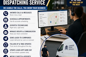 provide professional garage door dispatching services