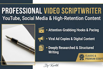 write engaging youtube scripts and video content writing