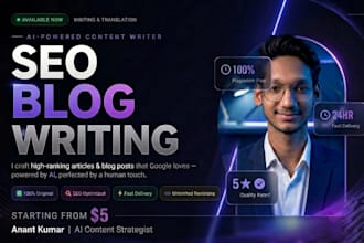 write SEO blog posts and articles for your website
