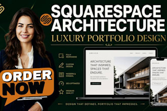 design a modern luxury squarespace architecture portfolio website