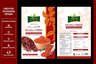 design packaging and label design with 3d mockup