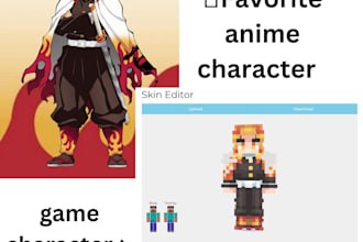 design custom minecraft characters for you