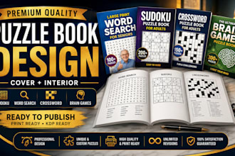 create professional sudoku crossword and word search puzzle books