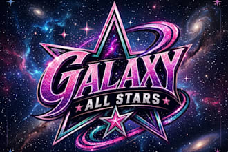 design premium vintage galaxy astronaut sport mascot logo