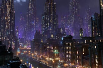 create environment concept art or sci fi illustration