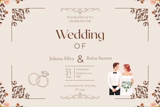 design custom wedding invitation cards, birthday, and business cards in canva