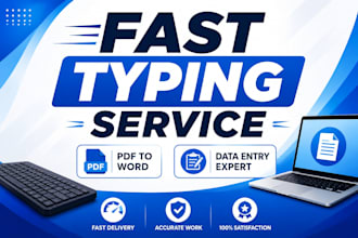 do fast and accurate typing from PDF, image, or scanned documents