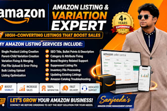 amazon product listing and creating with variation