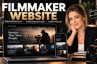 design squarespace filmmaker website videographer website portfolio website