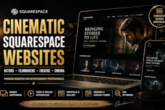 design squarespace theatre website actor website filmmaker site cinema website