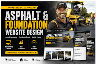 do asphalt contractor website, asphalt paving website, foundation repair website