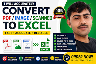 convert PDF, scanned image, or document to excel accurately