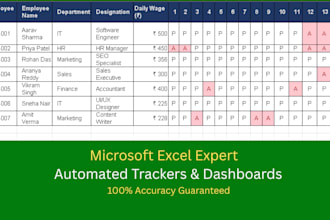 do professional excel automation, data cleaning, and spreadsheet design