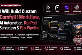 build custom comfyui workflow, ai automation, runpod serverless flux pipeline