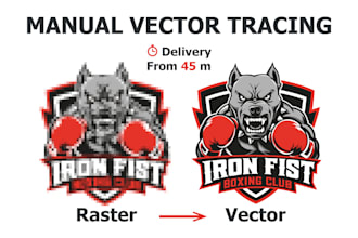 manually vectorize your logo, image or sketch