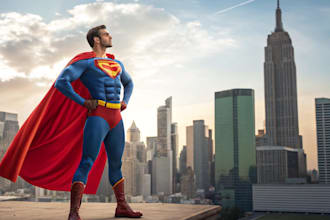 draw your photos into a superhero