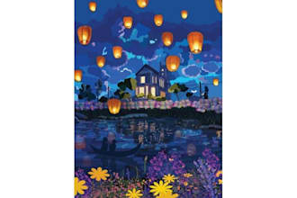 create anime style illustrated poster for you