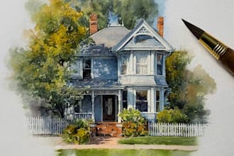turn your home into watercolor painting