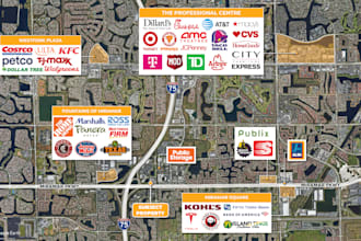 design commercial real estate aerial map