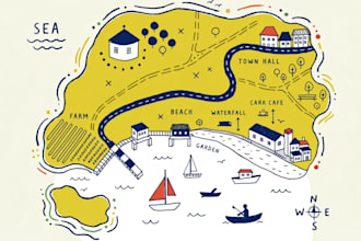 draw a map illustration for your project
