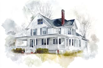 draw watercolor drawings of buildings,