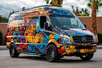 design professional van wrap, vehicle wrap, and car branding