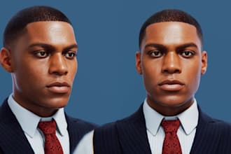 model 3d realistic character aaa 3d metahuman 3d game character modeling in ue