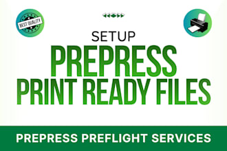 setup prepress print ready cmyk file with bleed crop marks