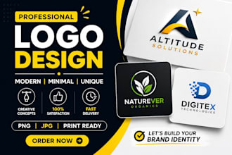 design modern and clean minimalist logo for your business
