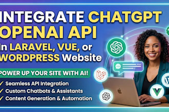 integrate chatgpt openai API in laravel vue or wordpress website