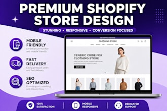 design responsive shopify website or shopify store